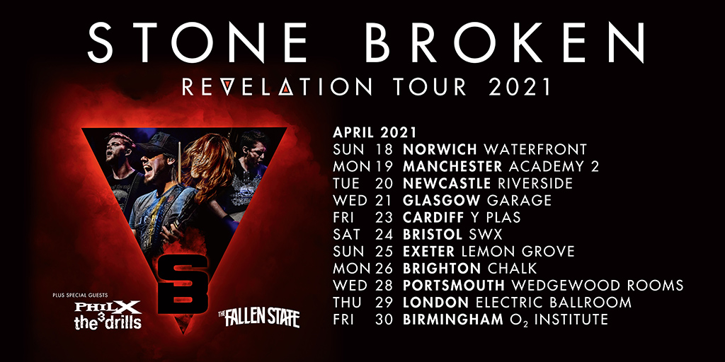 Stone broken phil x and the drills tour dates UK 2021.